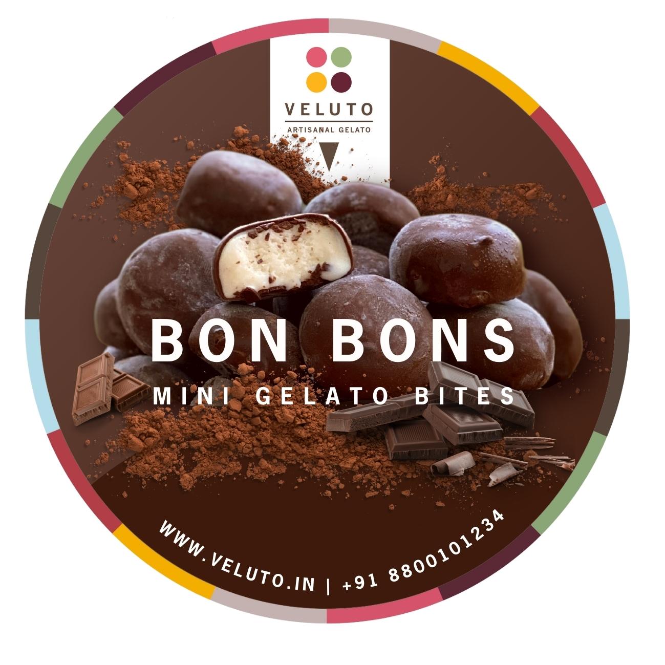 Gelato bonbons, bite sized desserts, vegan sugar free bonbons - Veluto